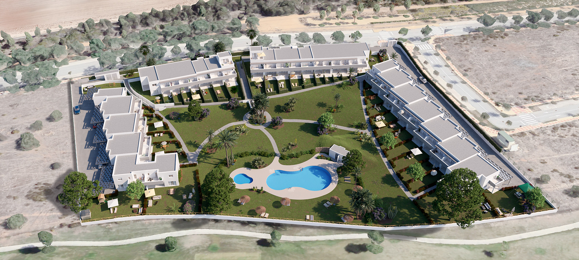 Vista aérea de El Jardín de Villanueva Golf
