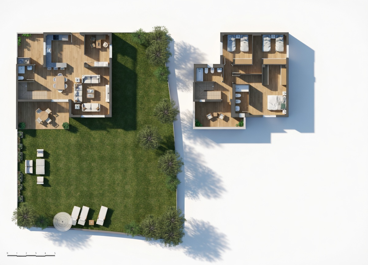 Vivienda 1, Tipo A, planta baja y planta primera