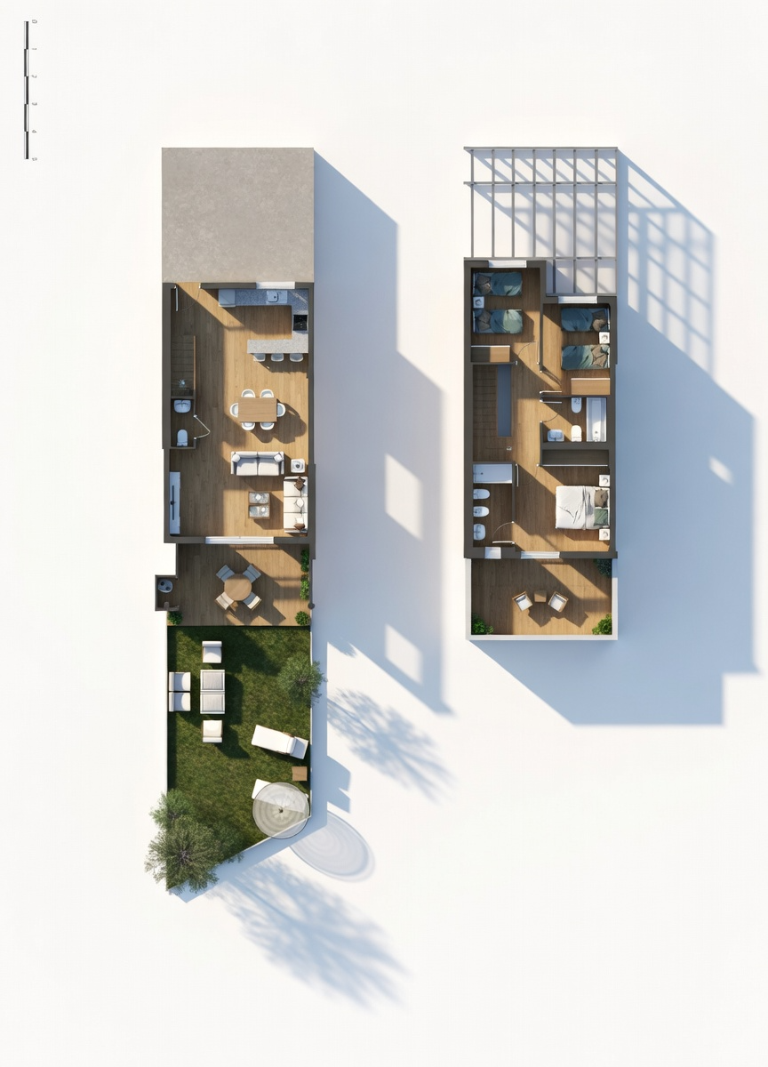 Vivienda 6, Tipo C2, planta baja y planta primera